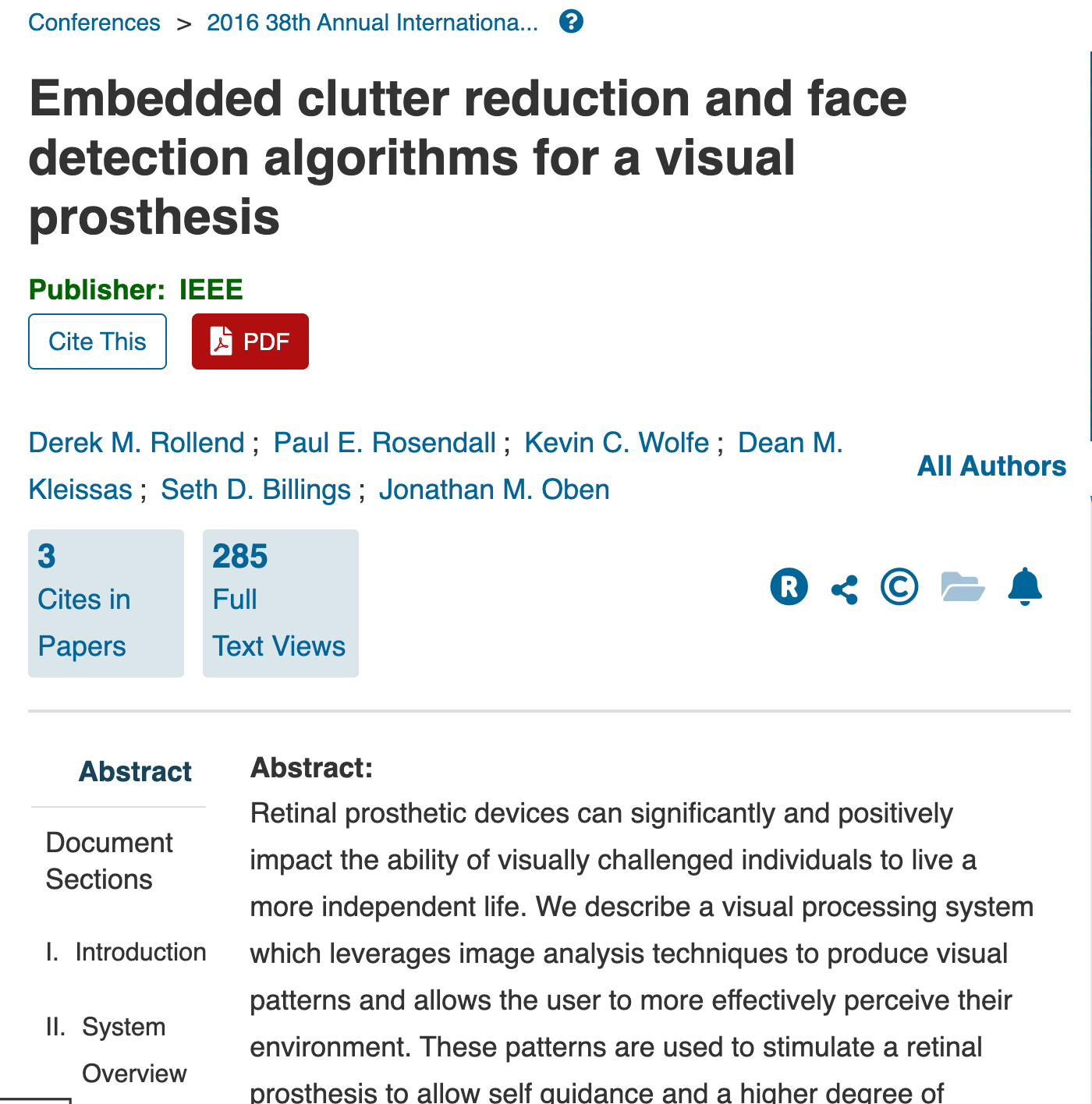 Embedded clutter reduction and face detection algorithms for a visual prosthesis