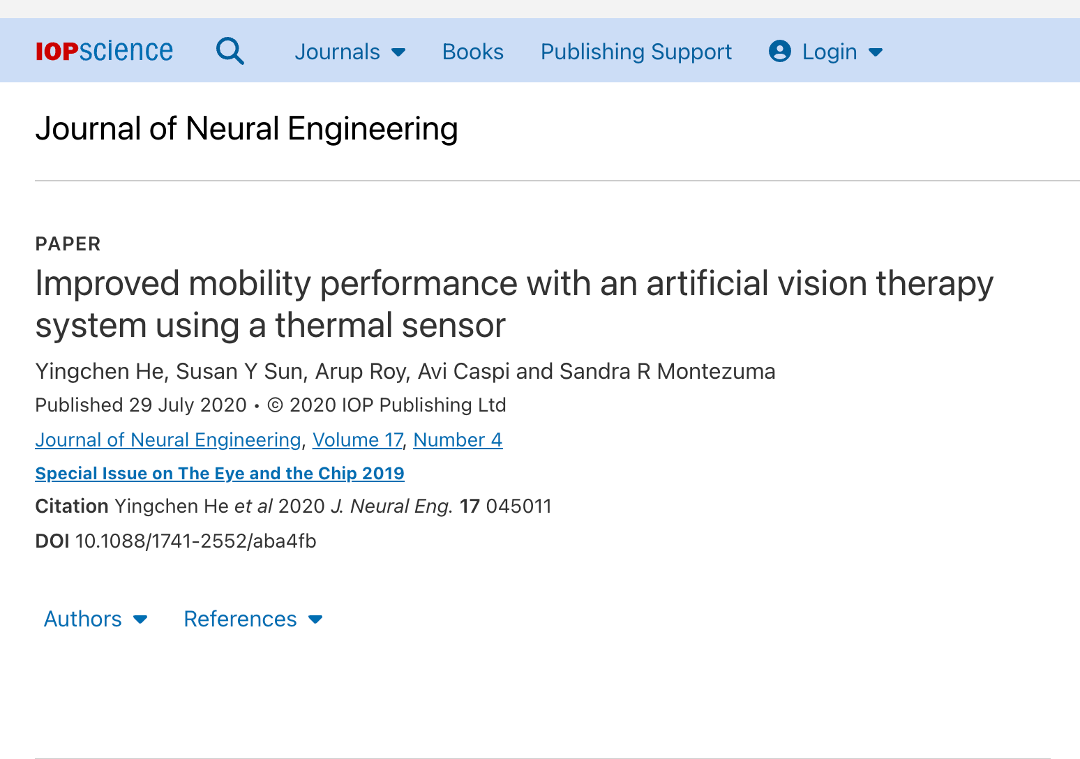 Improved mobility performance with an artificial vision therapy system using a thermal sensor